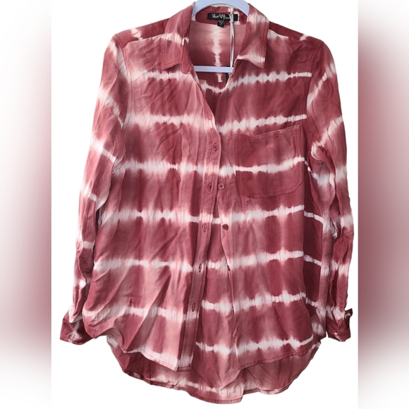 NWT Velvet Heart Tie Dye Button Down Shirt Women Size Medium - Picture 1 of 5